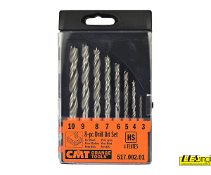 Drill bit set CMT 517.002.01, 3-10 mm, 4 flutes