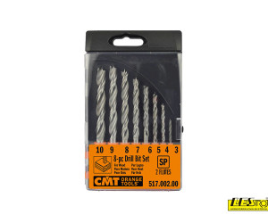 Set svrdla CMT 517.002.00, 3 – 10 mm, 2 spirale