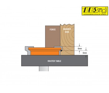 Drawer lock router bit CMT 955.002.11