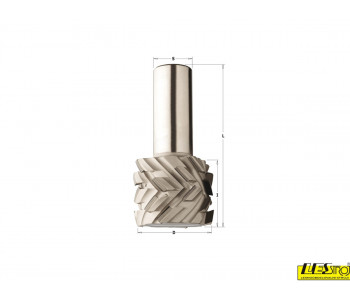 Diamond router bit 145 with large diameter and spiral angle 40°