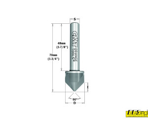 Countersink 90° with parallel shank CMT 521.002.11 HM