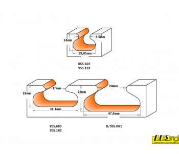 Finger pull router bit 955