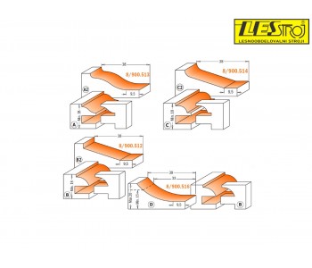 3 piece kitchen set router bits 900.513.11