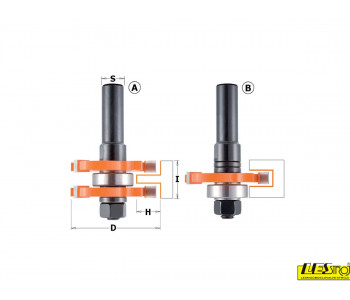 Adjustable tongue and groove bit set CMT 900.126.11