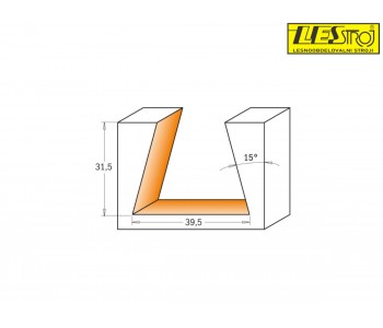 15° dovetail cutter with insert knives for roof-frames CMT 664.395.11