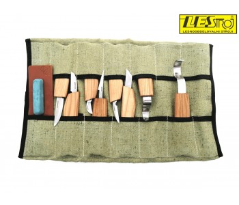 Wood carving set of 8 knives S08