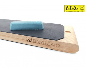 LS1P1 – Dual-Sided Leather Paddle Strop with P1 Polishing Compound