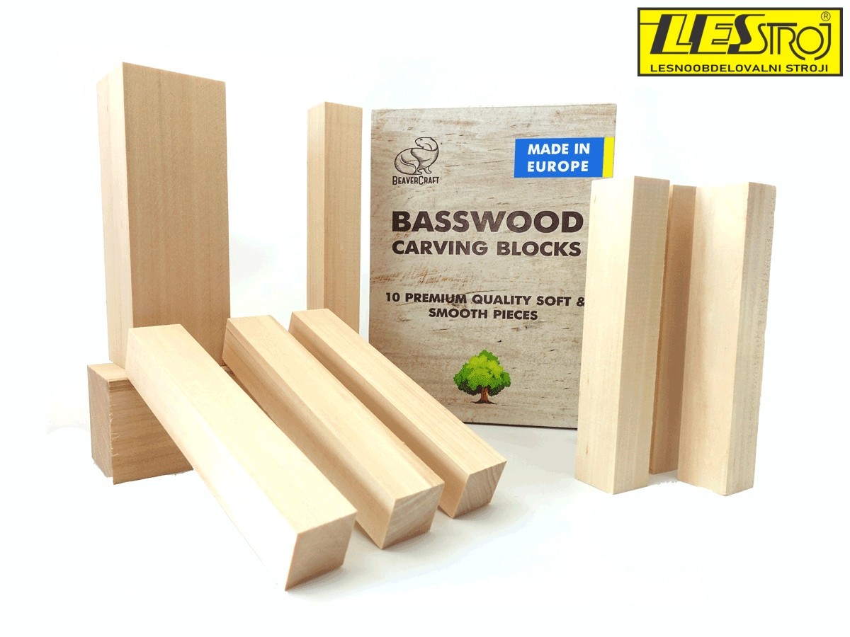 Beavercraft BW10 Basswood Carving Blocks Set - Basswood for Wood