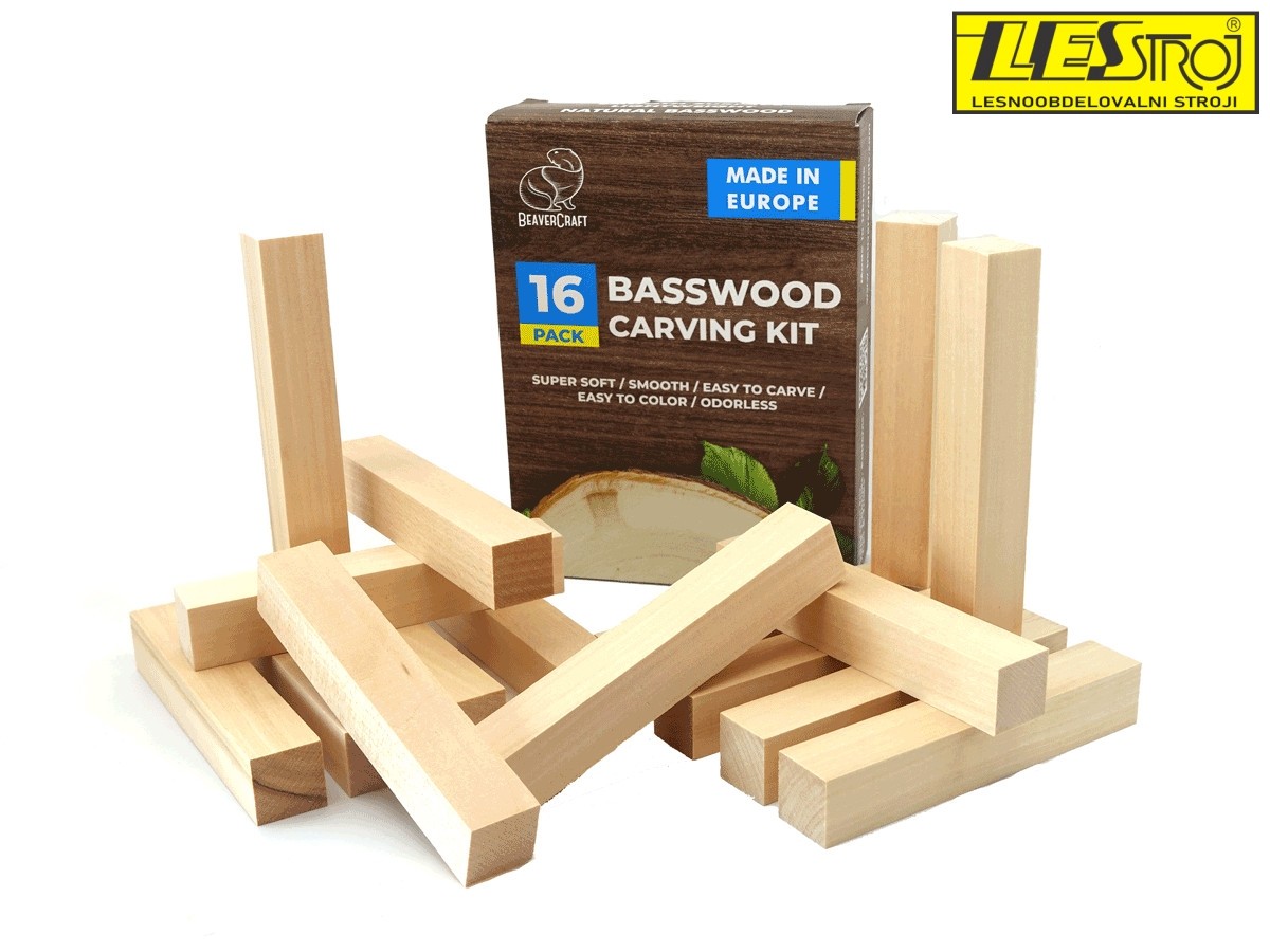 BeaverCraft BW18 pcs Basswood Carving Blocks Whittling Wood Carving Blocks  Basswood for Carving Wood for Whittling Kit Wood Blocks for Carving  Basswood for Wood Carving Set Wood Carving Wood