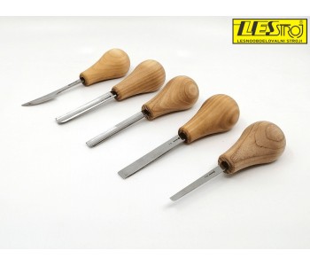 Set of carving chisels with stand S52