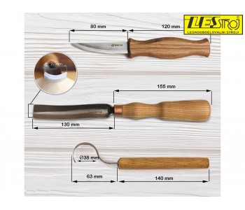 Set of large carving chisels S14