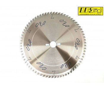 Saw blades for crosscutting wooden composites and panels