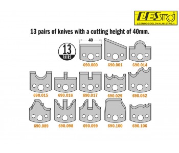 Garnitura rezkalne glave CMT s 13 profili HSS nožev 692.013.03