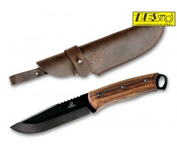 BSH4 Dusk – Nož iz ogljikovega jekla z orehovim ročajem z usnjenim ovojem