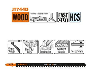 CMT set listov JT744D-3 kos  L180mm