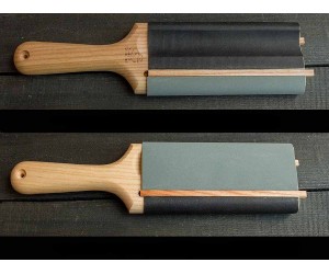 Dual-Sided Leather Paddle Strop for Hook Knives & Gouges LS5P1