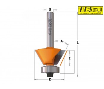 Edge profiling router bit with larger guide bearing