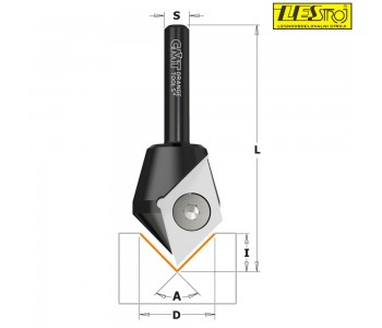 V-grooving & signmaking router bit with indexable knive (90°C)