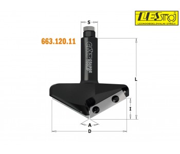 copy of Adjustable grooving cutter head CMT 663.101 V 45°