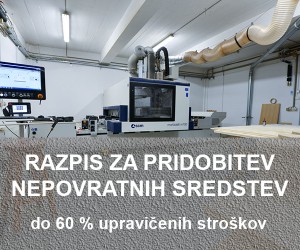 60% NEPOVRATNIH SREDSTEV NA VOLJO ZA MIKROPODJETJA V LESARSKI INDUSTRIJI (podjetja z do 10 zaposlenimi)