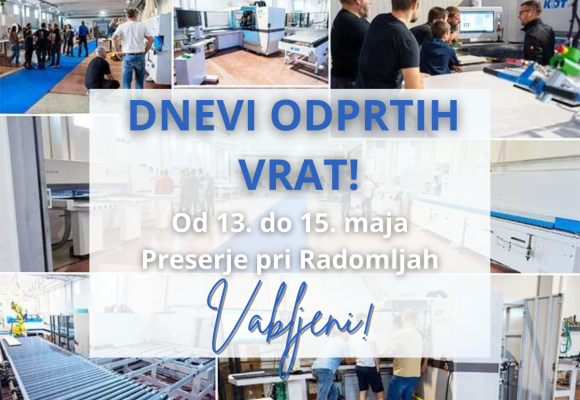 VABLJENI NA DNEVE ODPRTIH VRAT - od 13. do 15. maj