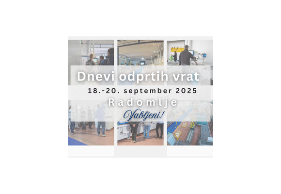 VABLJENI NA DNEVE ODPRTIH VRAT - od 18. do 20. september