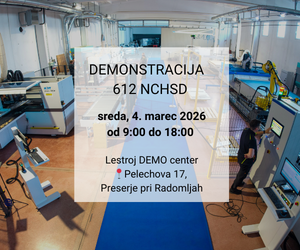 Vabljeni na DEMONSTRACIJO novega modela CNC stroja 612 NCHSD
