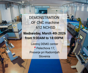 You are invited on the DEMONSTRATION of the NEW MODEL  612 NCHSD KDT CNC machine