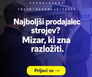 Ne iščemo prodajalca. Iščemo nekoga, ki je stal ob stroju.