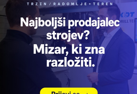 Ne iščemo prodajalca. Iščemo nekoga, ki je stal ob stroju.